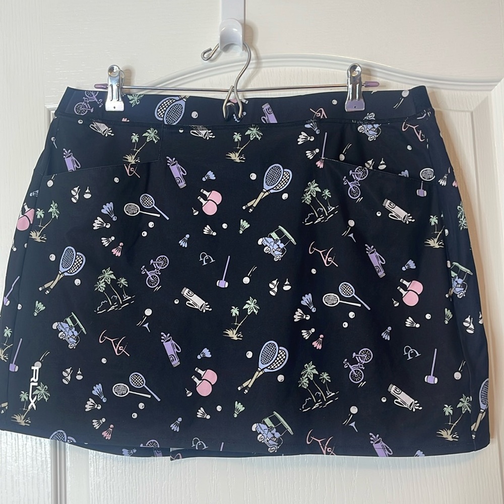 Ralph Lauren RLX Pleated 4-Way Stretch All Sport Skort Black XL